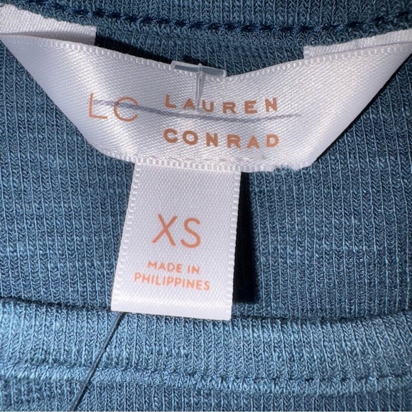 LC Lauren Conrad Teal Knit Top w/ Ruffles, NWOT - Picture 4 of 6